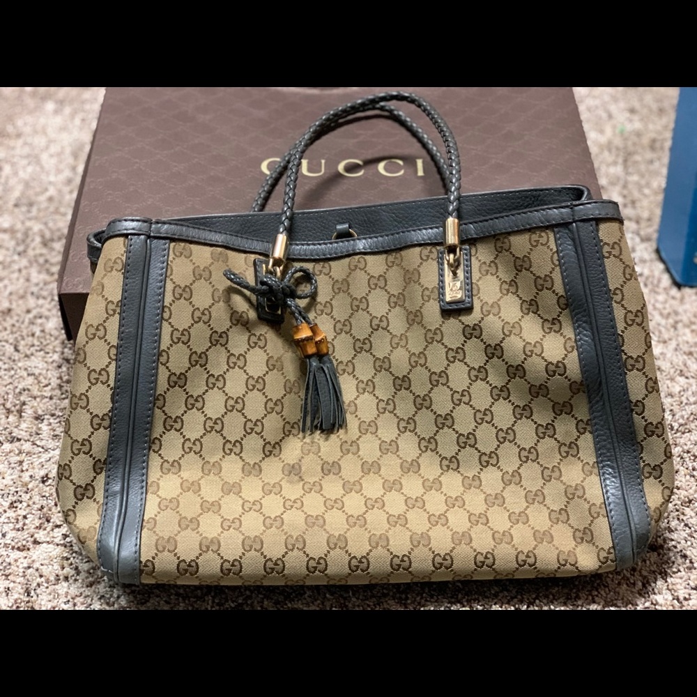 Authentic Gucci GG canvas tote